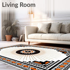 Geometric Radial Burst Sunburst Rug