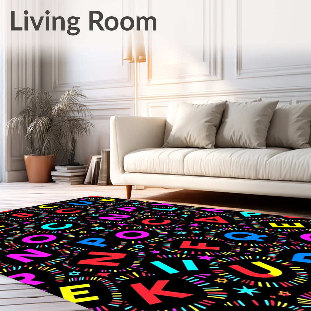 Alphabet Celebration Circleburst Rug