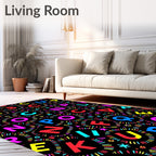 Alphabet Celebration Circleburst Rug