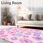 Playful Pink Alphabet Scatter Rug