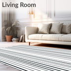 Monochromatic Vertical Stripe Ensemble Rug