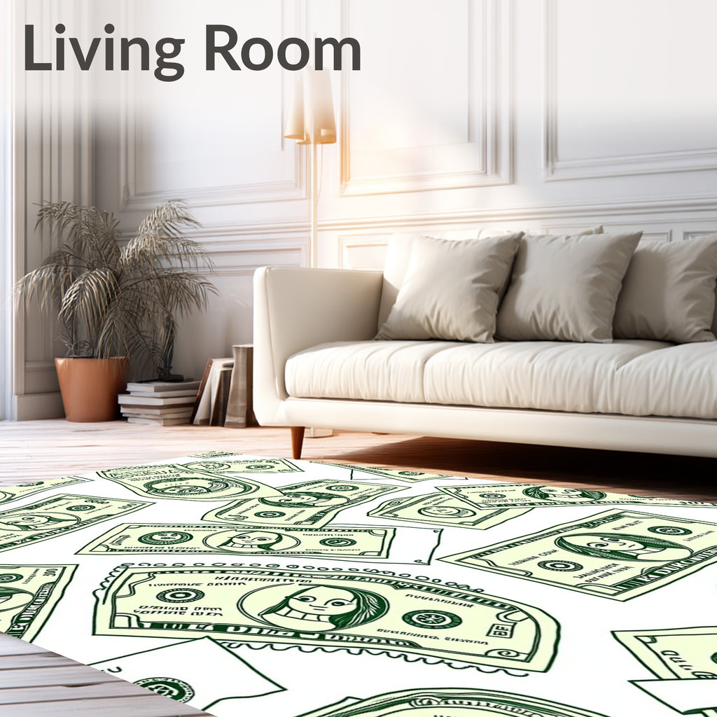 Dollar Bills Dollar Bills Green Money Rug
