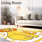 Golden Royal Lion Crown Splendor Rug