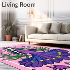 Royal Purple Queen with Starry Skirt Rug