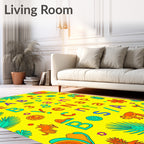Tropical Alphabet Jungle Animals Rug