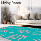 Pink Coral Abstract Orb Oceanic Rug