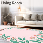 Coral Butterfly Botanical Garden Rug
