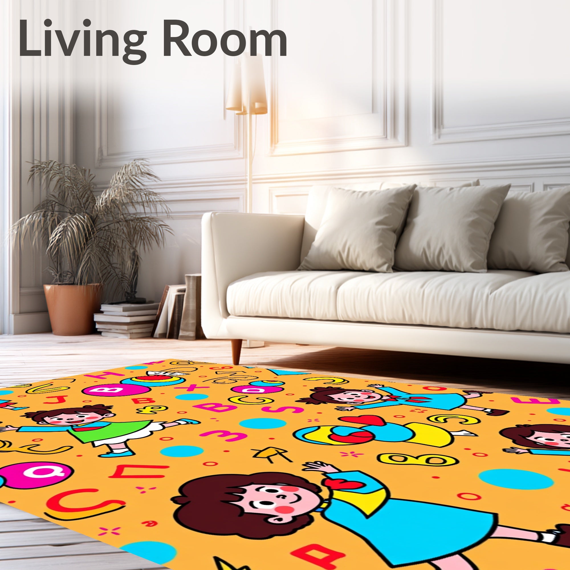 Playful Kids Alphabet Learning Rug