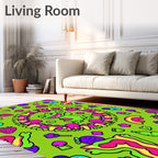 Vibrant Frog Rainbow Strawberry Fiesta Rug