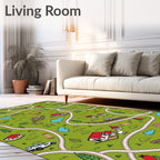 Country Road Green Village Playmat Rug
