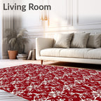 Crimson Dragon Folk Art Rug