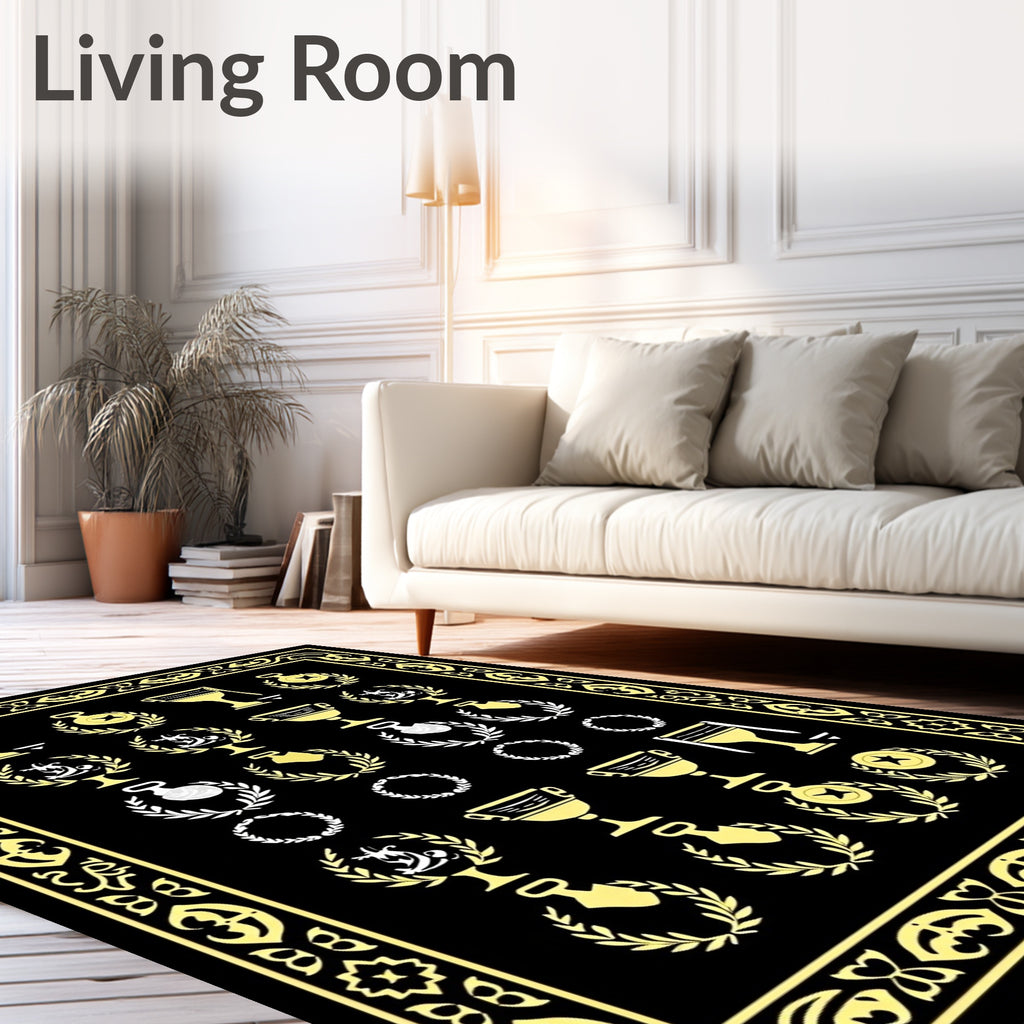 Golden Trophies Laurel Wreath Collection Rug