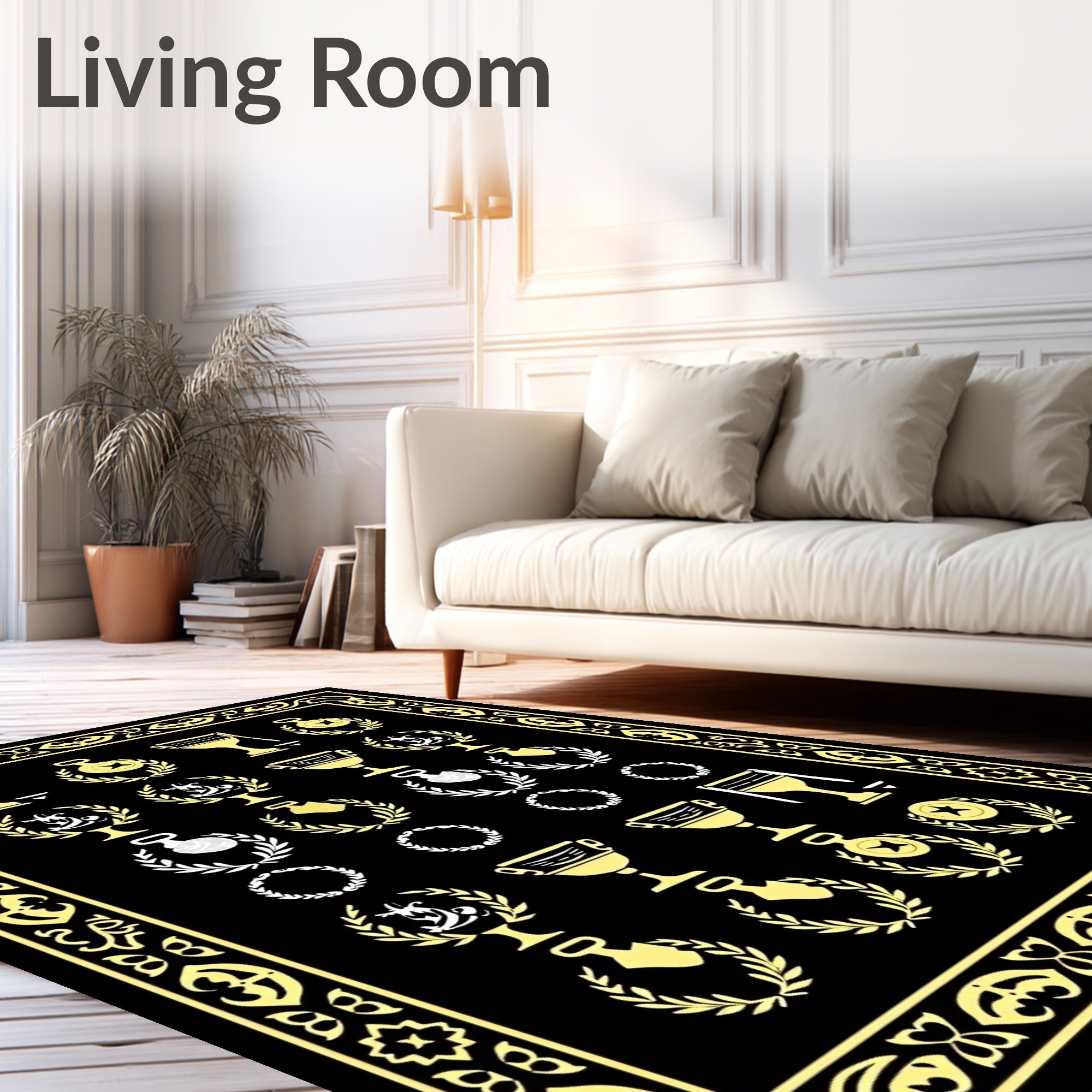 Golden Trophies Laurel Wreath Collection Rug