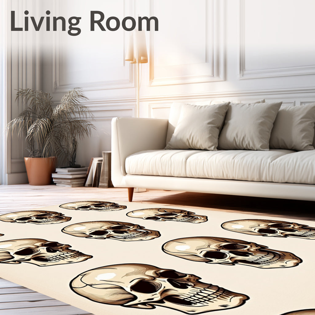 Bold Skull Collage Artwork Rug