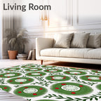 Wreath and Leaf Garland Repeat Rug