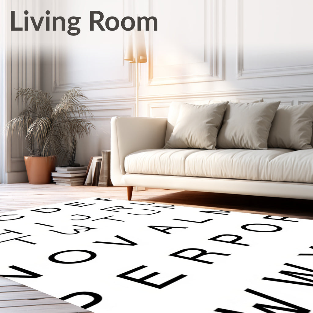 Alphabet Typography Monogrammed Rug