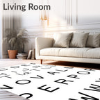 Alphabet Typography Monogrammed Rug