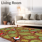 Tropical Toucan Leaf Jungle Rug