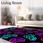 Neon Car Collection Rug