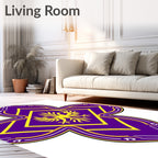 Royal Purple Golden Double Eagle Rug