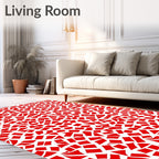 Crimson Fragmented Mosaic Rug