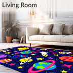 Cosmic Astronauts Planets Stars Rockets Rug