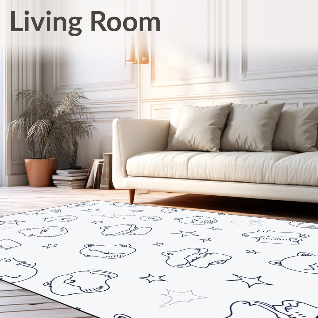 Doodle Creature Starry Night Companions Rug