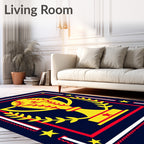 Winning Trophy Baseball Field Border Rug