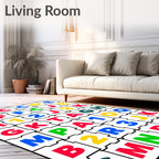 Colorful Alphabet Jigsaw Puzzle Rug