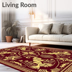 Crimson Gold Exotic Animal Rug