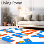 Blue Orange Alphabet Pals Rug