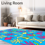 Ocean Alphabet Coral Fish Starfish Rug