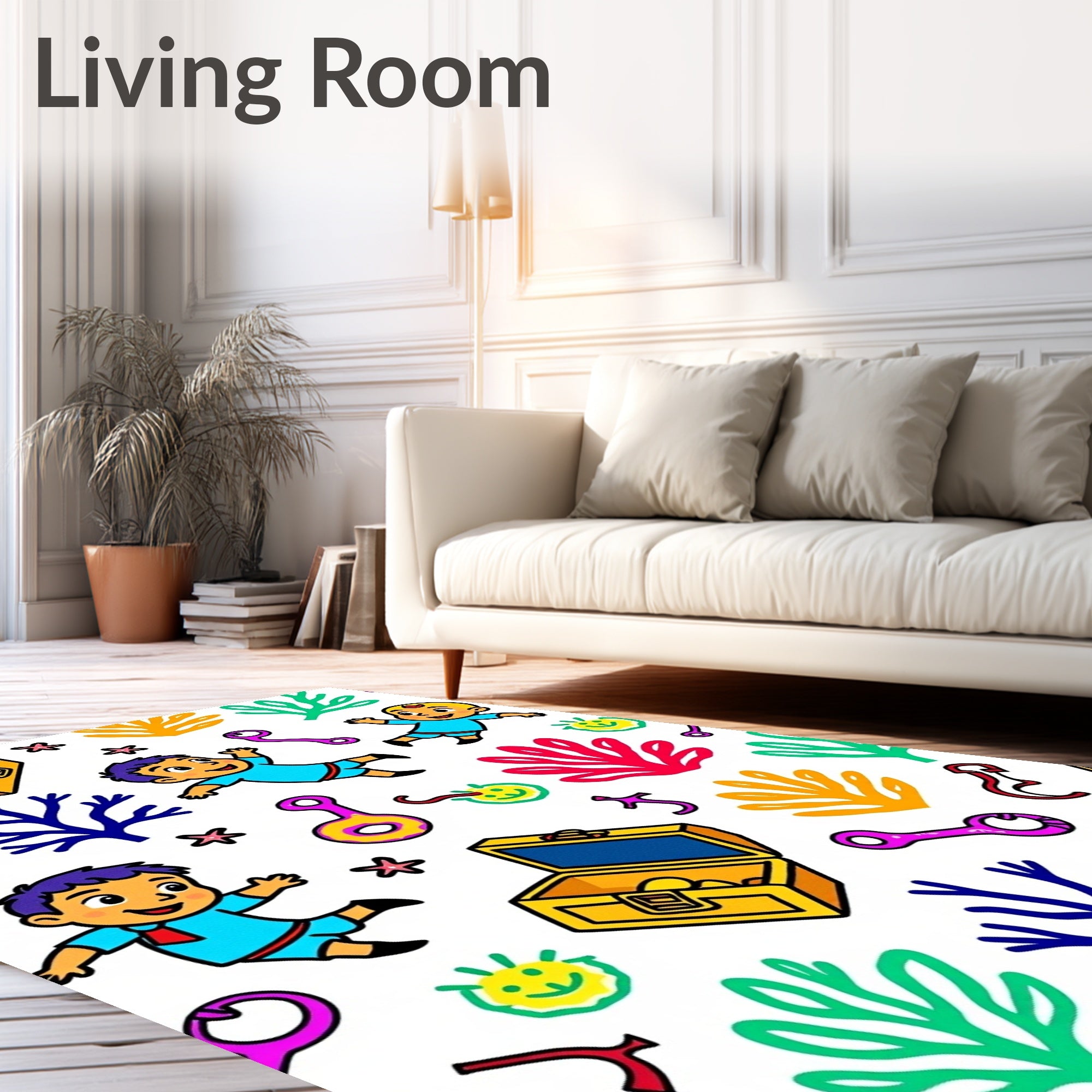 Playful Kids Treasure Coral Garden Rug