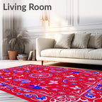 Whimsical Red Fairy Butterfly Garden Rug