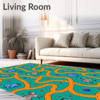 Amber Road Safari Zebra Elephant Rug