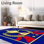 Golden Trophy Laurel Red Stars Rug