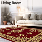 Gilded Ornate Bloom Border Rug