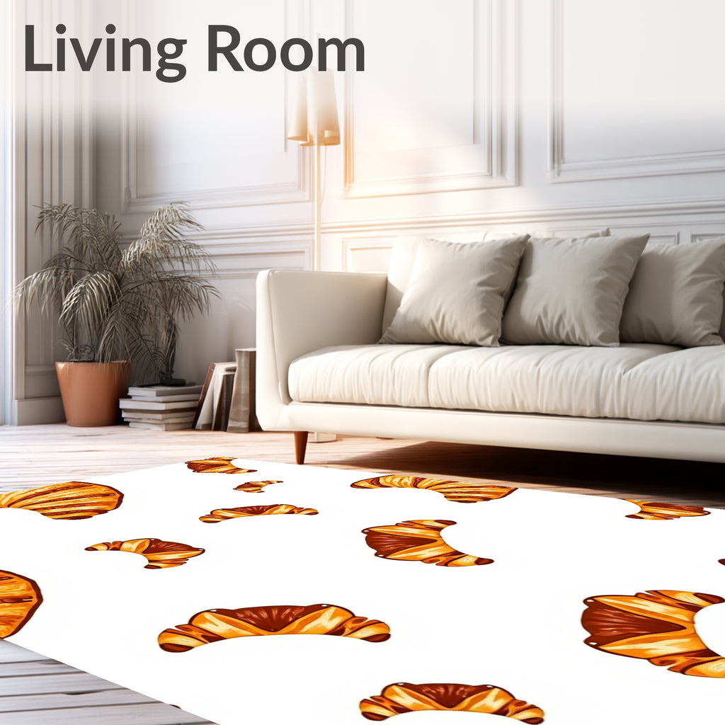 Golden Croissant Repeat Art Rug