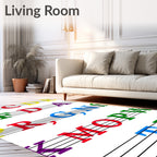 Colorful Alphabet Musical Notes Rug