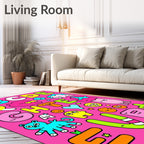 Whimsical Alphabet Critter Cartoon Collection Rug