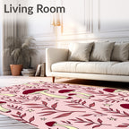 Whimsical Mushroom and Foliage Tableau Rug
