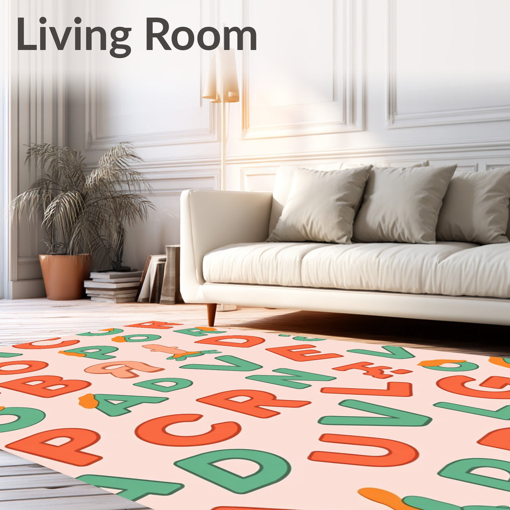 Retro Alphabet Scatter Rug