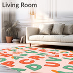Retro Alphabet Scatter Rug
