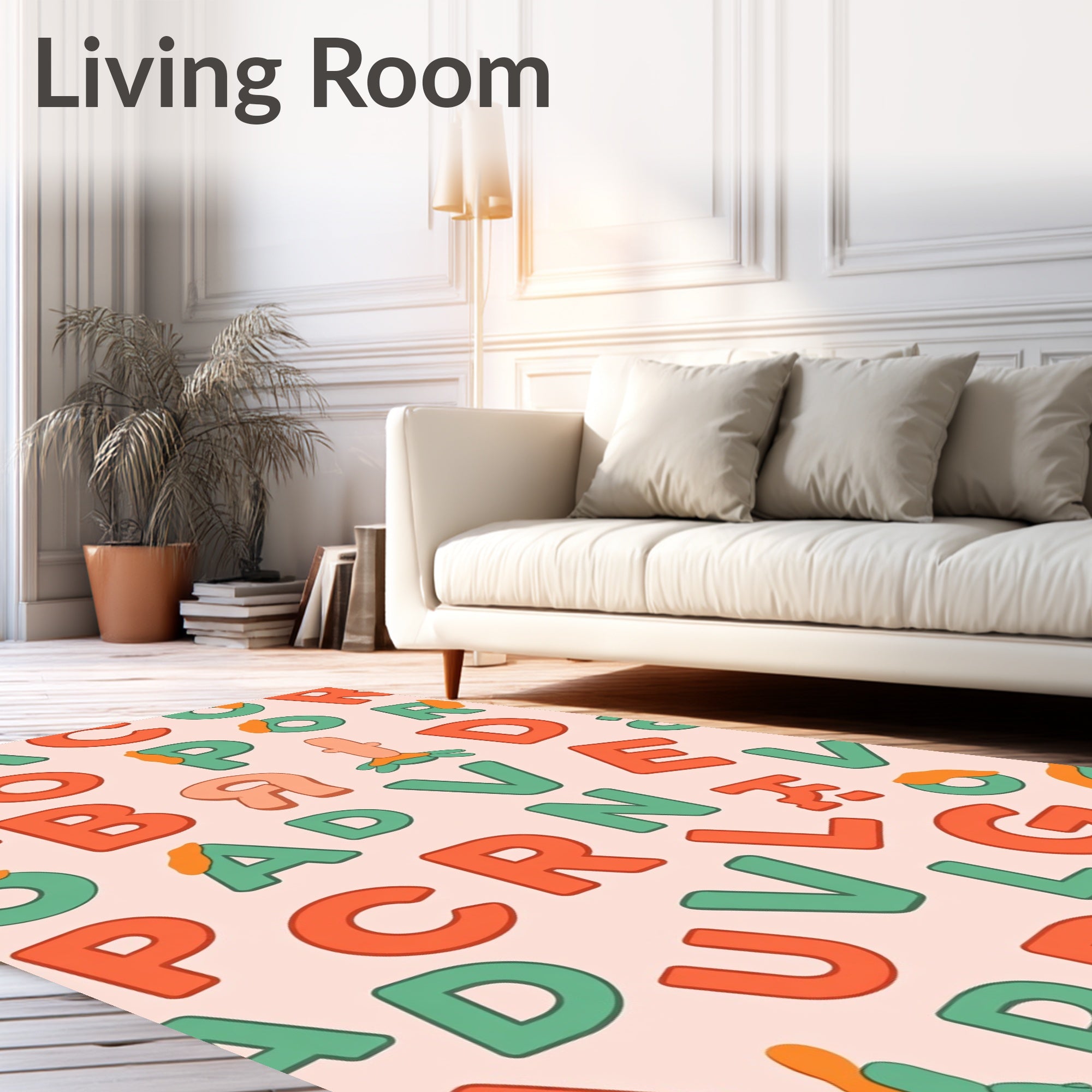 Retro Alphabet Scatter Rug