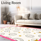 Whimsical Gold Star Medallion Rug