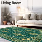 Emerald Trees Forest Symmetry Rug