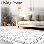 Abstract Figure Line Art Rug