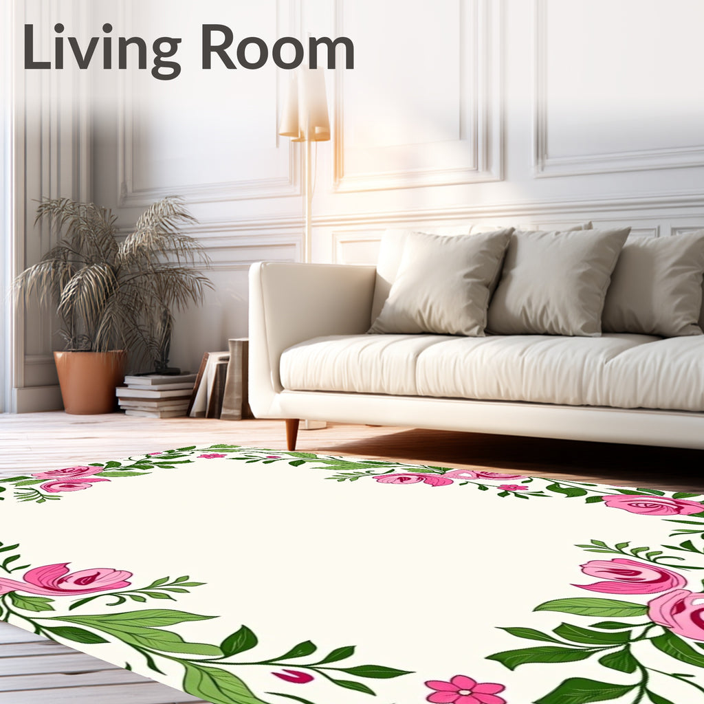 Pink Blossom Garden Vine Rug