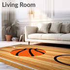 Basketball Court Wood Grain Net Rug