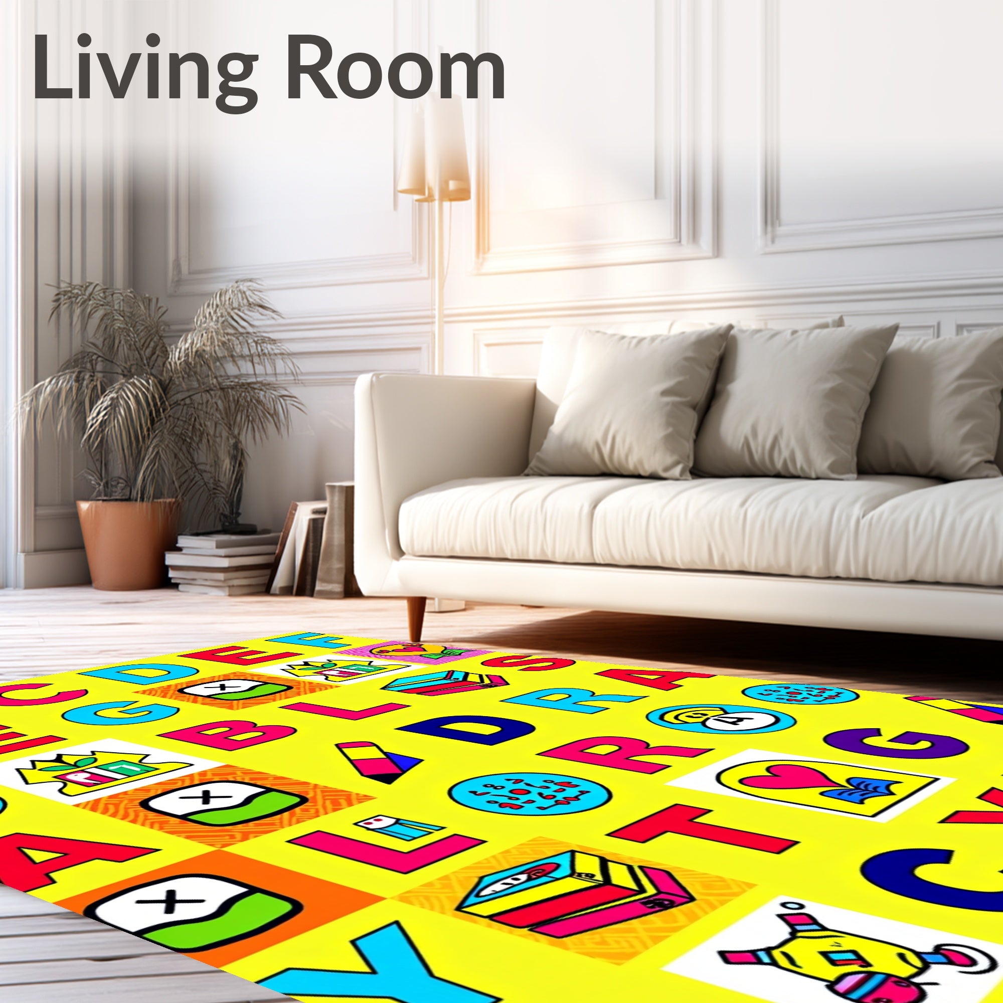 Alphabetical Bright Blocks Rug